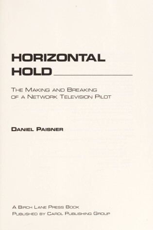 Cover of Horizontal Hold Paisner Daniel