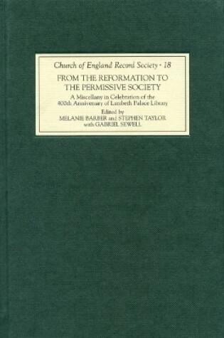 Cover of From the Reformation to the Permissive Society