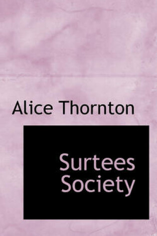 Cover of Surtees Society