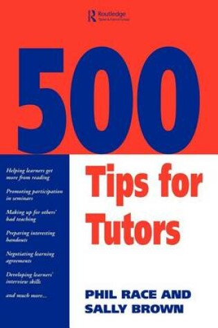 Cover of 500 Tips for Tutors (1st Ed)