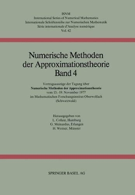 Cover of Numerische Methoden der Approximationstheorie