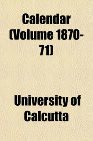 Cover of Calendar (Volume 1870-71)