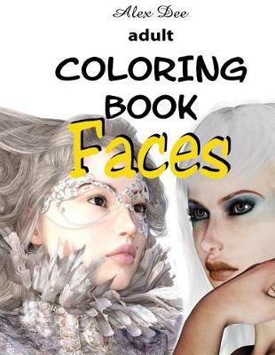 Book cover for Adult Coloring Book - Faces