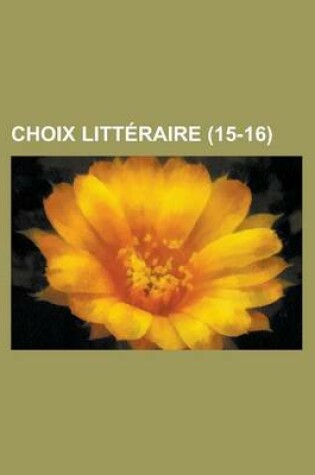 Cover of Choix Litteraire (15-16)