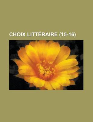 Book cover for Choix Litteraire (15-16)