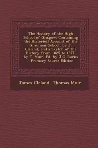 Cover of The History of the High School of Glasgow