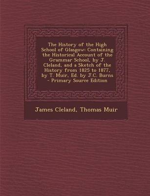 Book cover for The History of the High School of Glasgow