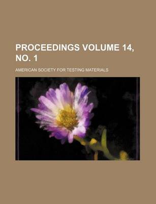 Book cover for Proceedings Volume 14, No. 1