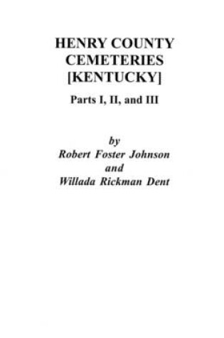 Cover of Henry County [Kentucky] Cemeteries