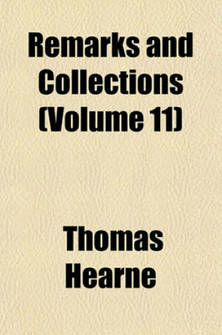 Cover of Remarks and Collections (Volume 11)