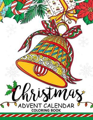 Book cover for Christmas Advent Calendar Coloring Book.