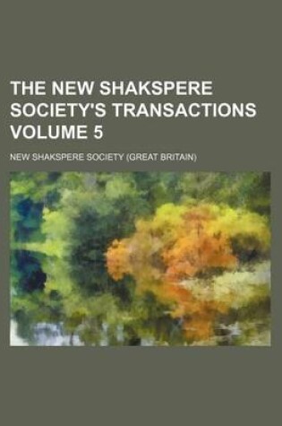 Cover of The New Shakspere Society's Transactions Volume 5