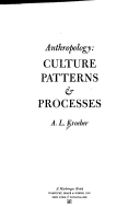 Book cover for Anthropology, Culture Patterns and Processes