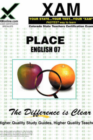 Cover of Place English 07 Teacher Certification Test Prep Study Guide