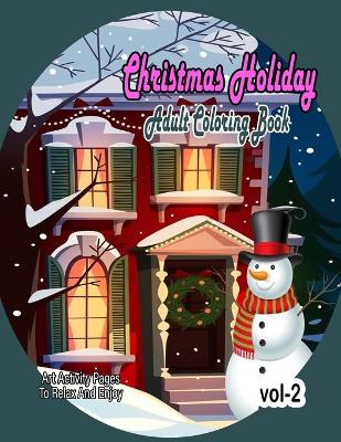 Book cover for Christmas Holiday Adult Coloring Book vol-2