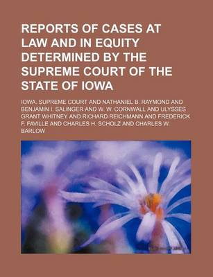 Book cover for Reports of Cases at Law and in Equity Determined by the Supreme Court of the State of Iowa Volume 185