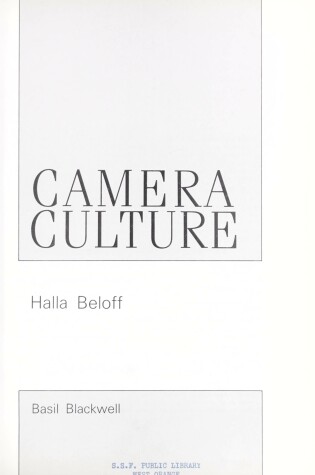 Cover of Camera Culture