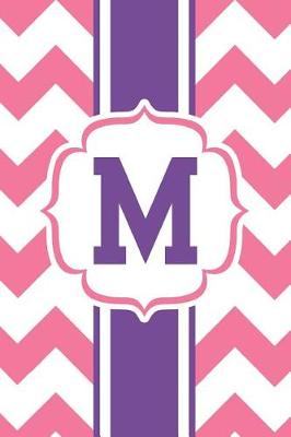 Book cover for Pink Chevron Letter M Monogrammed Journal