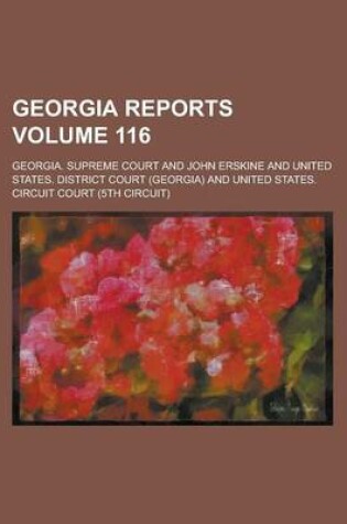 Cover of Georgia Reports Volume 116