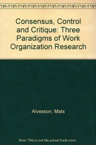 Cover of Consensus, Control and Critique