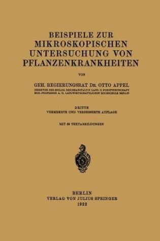 Cover of Beispiele zur mikroskopischen Untersuchung von Pflanzenkrankheiten