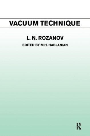 Cover of Vacuum Technique