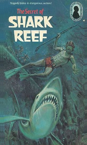 Book cover for Alfred Hitchcock and the Three Investigators in the Secret of Shark Reef