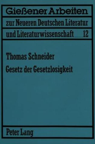 Cover of Gesetz Der Gesetzlosigkeit