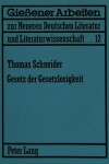 Book cover for Gesetz Der Gesetzlosigkeit