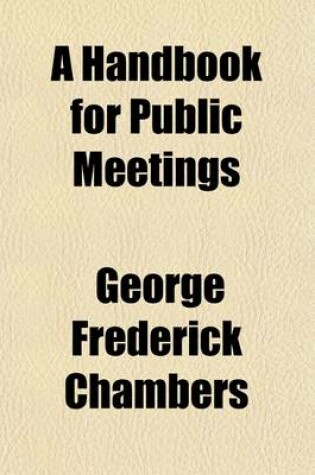 Cover of A Handbook for Public Meetings