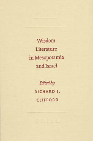 Cover of Wisdom Literature in Mesopotamia and Israel