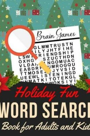 Cover of Holiday Fun Word Search Book for Adults and Kids