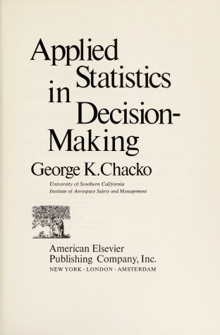 Book cover for Applied Statistics in Decision-making