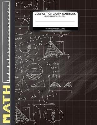 Book cover for composition graph notebook 1/2 inch squares 8.5 x 11 For math study&teaching