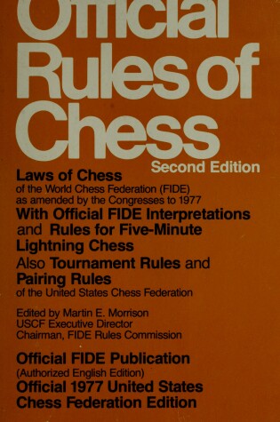 Cover of Official Rules Chess