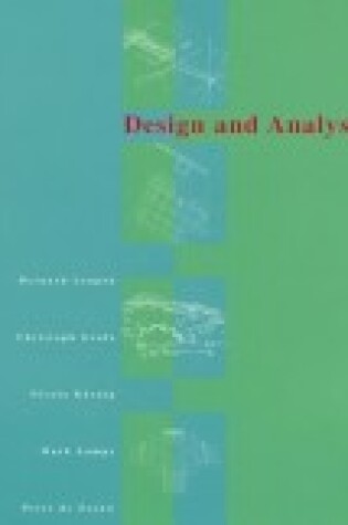 Cover of Design and Analysis