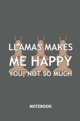 Cover of Llamas Makes Me Happy You, Not So Much Notebook