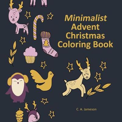 Book cover for Minimalist Advent Christmas Coloring Book