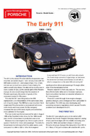 Cover of Porsche Early 911 Buyers' Guide