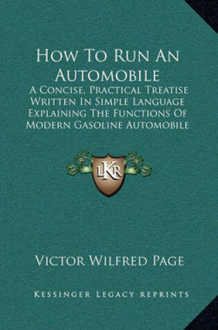 Cover of How to Run an Automobile