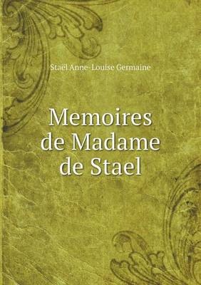 Book cover for Memoires de Madame de Stael