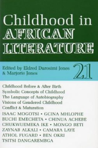 Cover of ALT 21 Childhood in African Literature