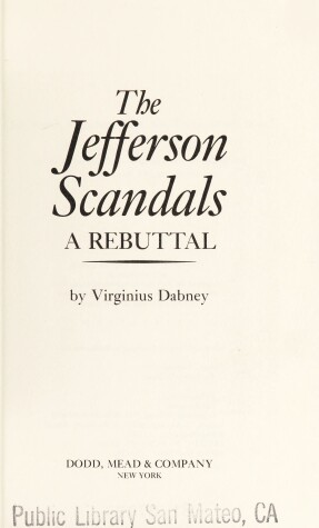 Book cover for The Jefferson Scandals