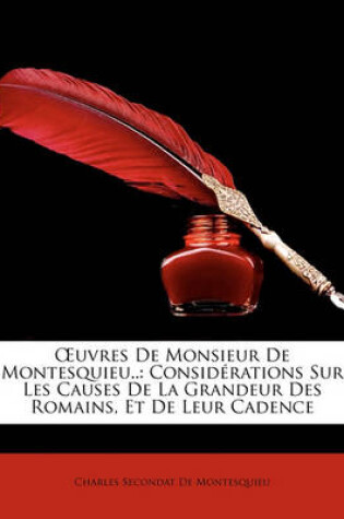 Cover of OEuvres De Monsieur De Montesquieu..