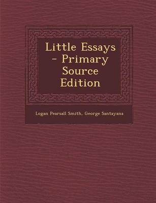 Book cover for Little Essays - Primary Source Edition