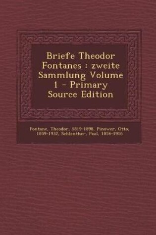 Cover of Briefe Theodor Fontanes