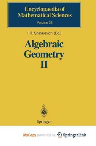 Cover of Algebraic Geometry II