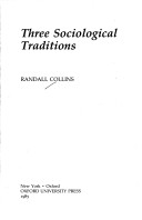 Book cover for Three Sociological Traditions