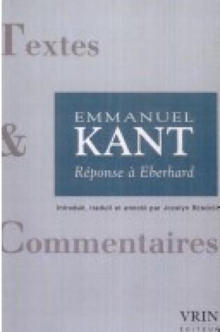 Cover of Reponse a Eberhard