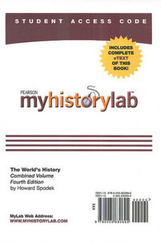 Cover of MyLab History with Pearson eText -- Standalone Access Card -- for The World's History, Combined Volume